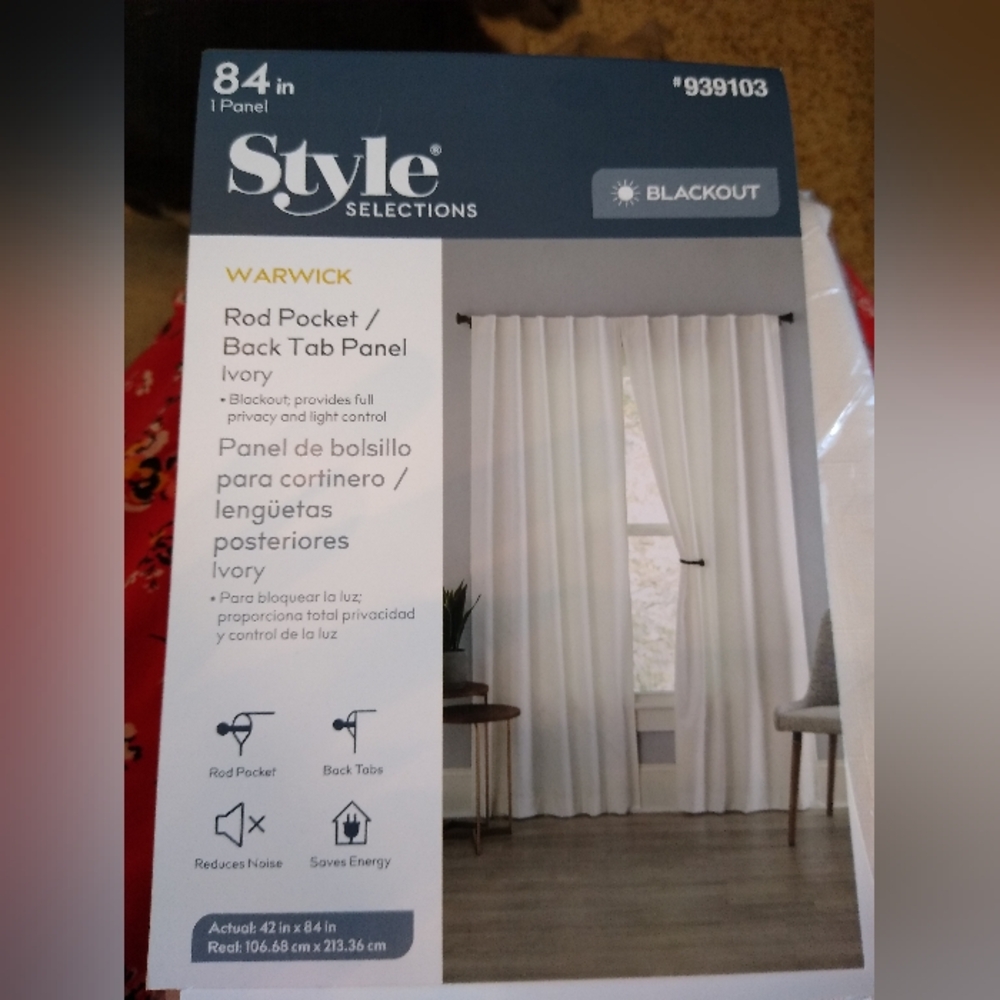 White Curtains 42" wide x 84" long